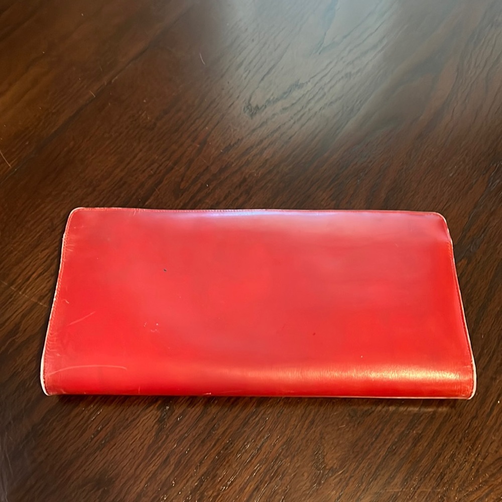 Vintage Italian leather clutch 1950s